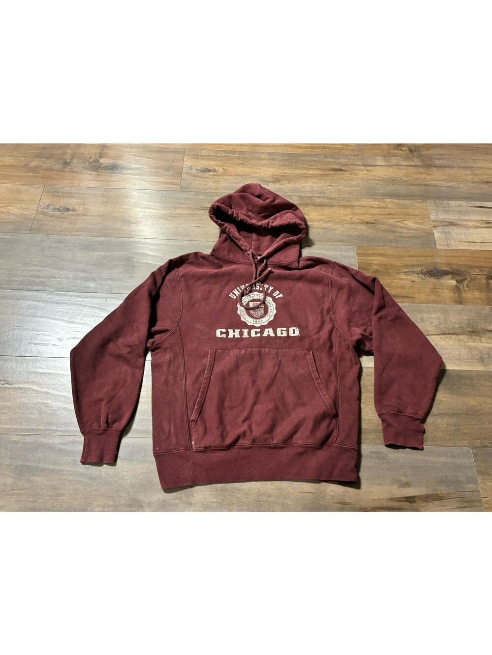 University Of Chicago Men Sweatshirt Vtg Champion Reverse Weave S 90-00s Hoodie